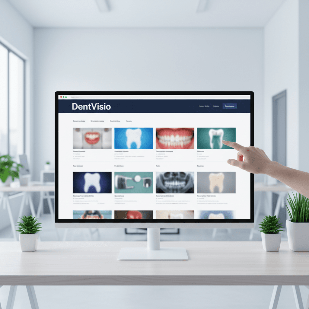 DentVisio repository interface showcasing organized dental documentation