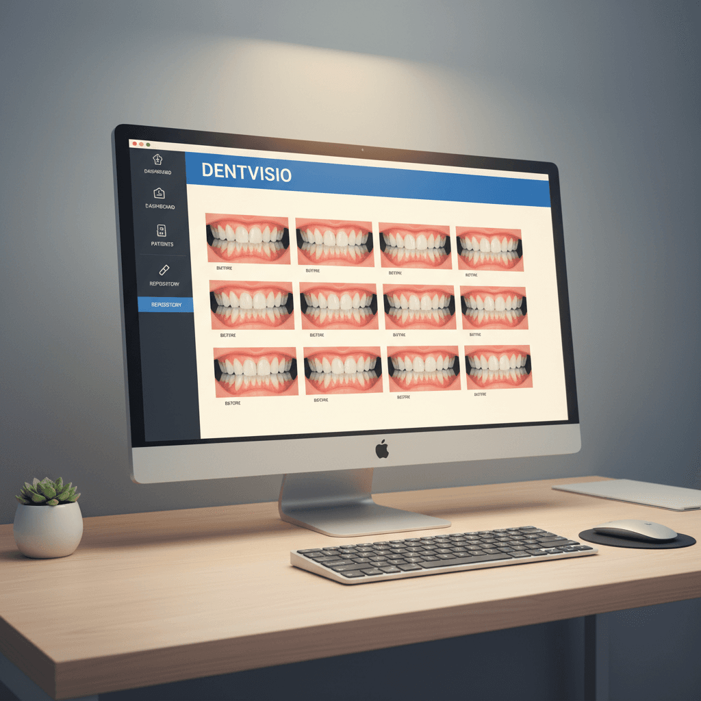 DentVisio platform interface showcasing dental image repository