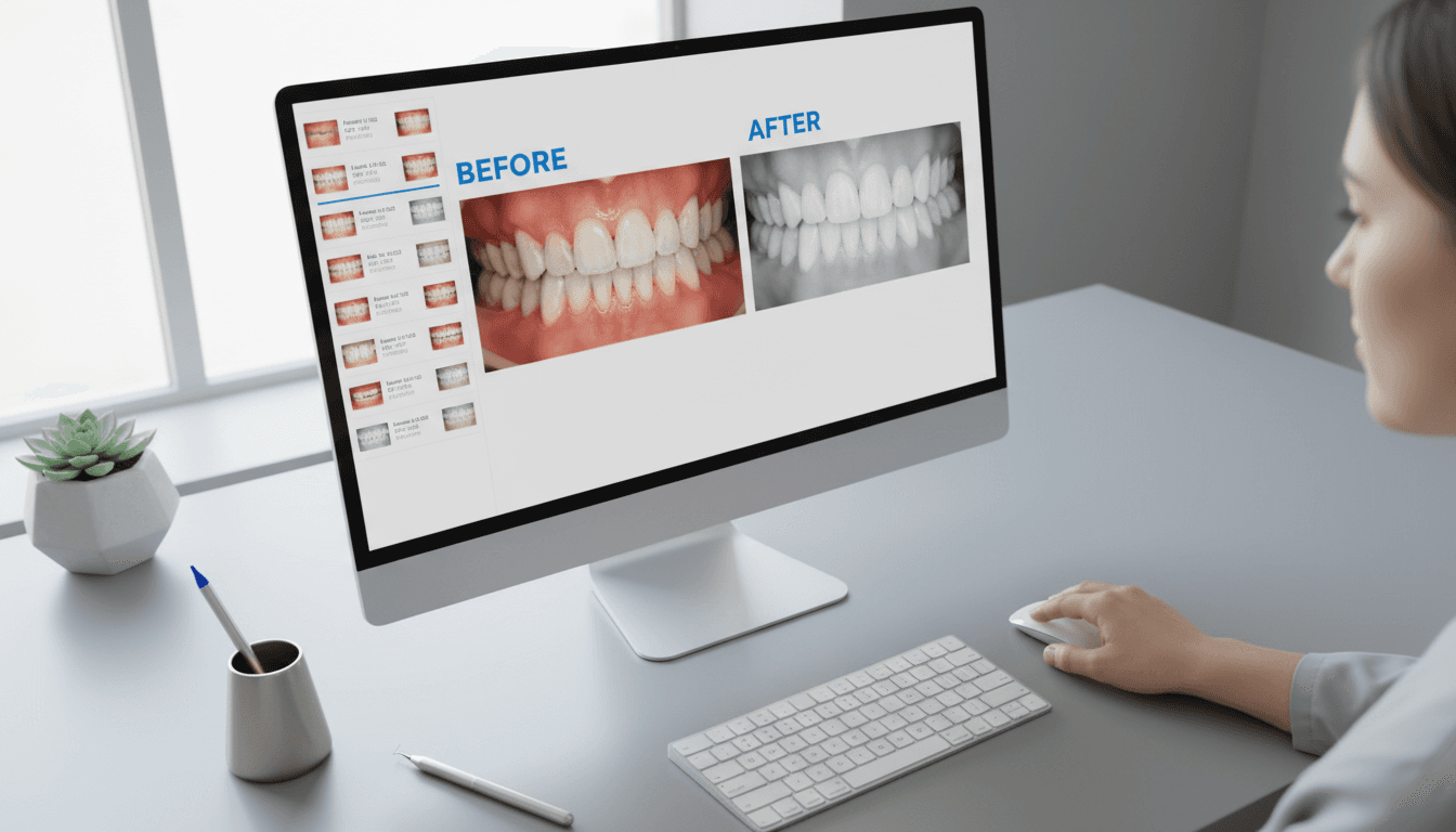 Dental professional working with DentVisio