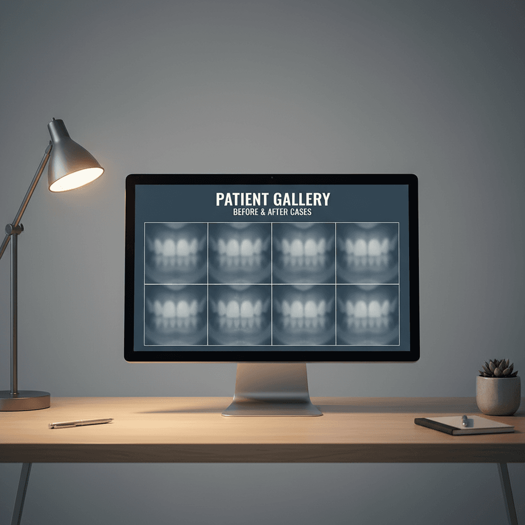 Organized dental image gallery within DentVisio platform